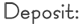 deposit